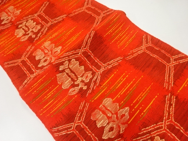 JAPANESE NAGOYA OBI / WOVEN CAMELLIA